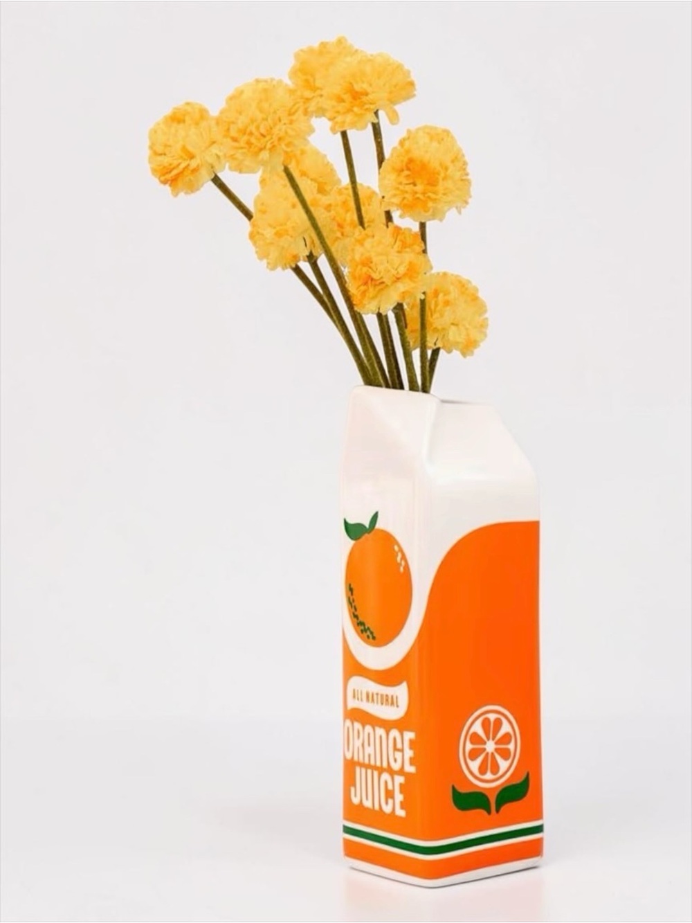 ban.do Orange Juice Carton Vase Novelty Ceramic Kawaii Home Decor NWOT